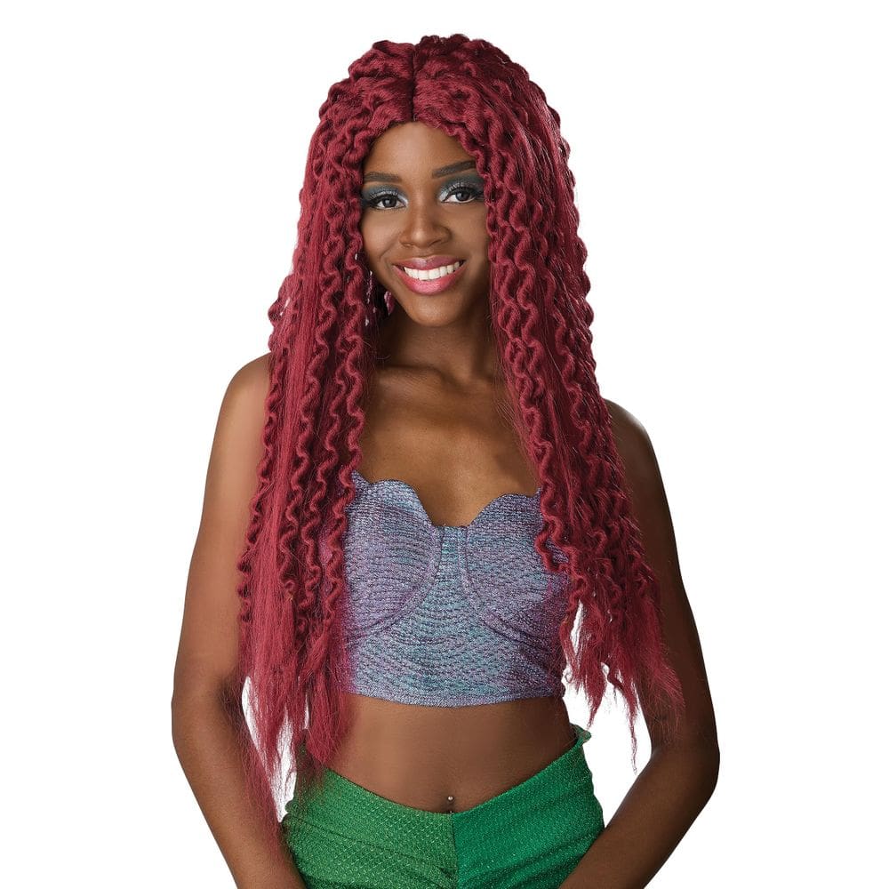 Peruca California Costumes Enchanted Siren Red Synthetic Fiber