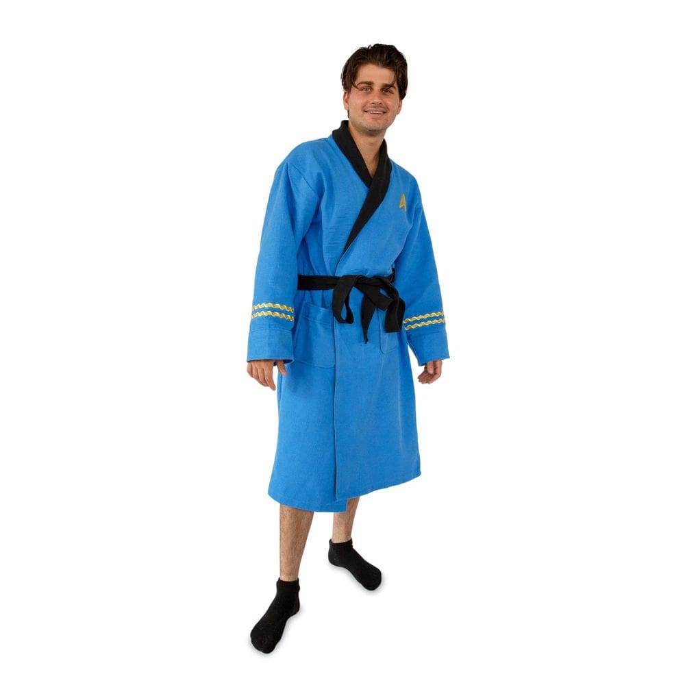 Roupão de banho Star Trek The autêntico Series Blue Cotton Adult