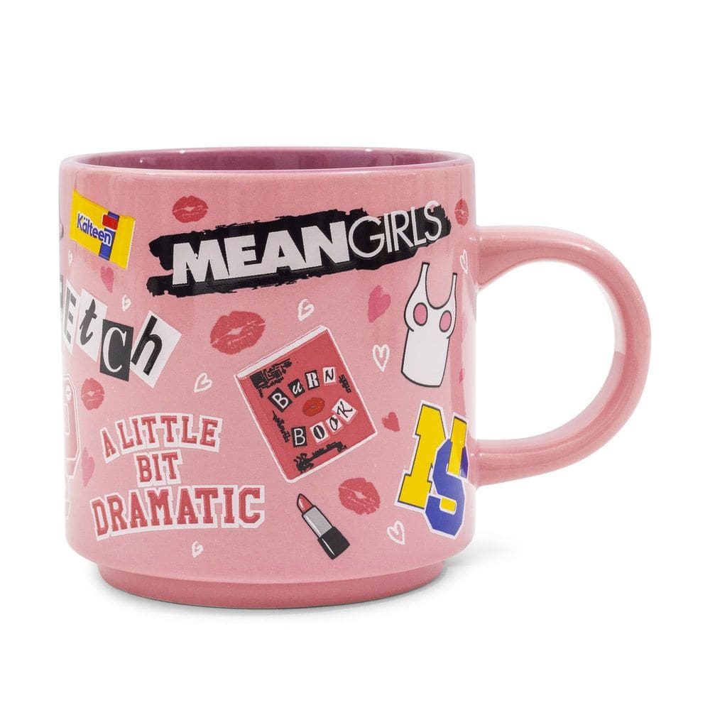 Caneca de café Silver Buffalo Mean Girls Icons Pink Ceramic 390mL