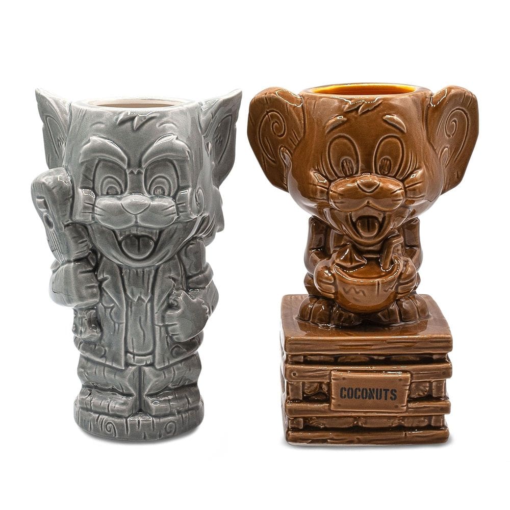 Canecas Geeki Tikis Tom and Jerry Ceramic, conjunto de 2