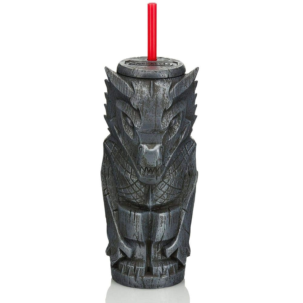 Copo Geeki Tikis Drogon de Game of Thrones | Copo oficial colecionável de plástico estilo Tiki com tampa | Comporta 23 onças