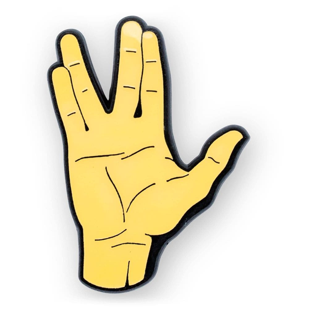 Alfinete esmaltado Toynk Star Trek Spock Live Long And Prosper Salute | Emblema de metal e acessórios para mochilas, roupas e chapéus