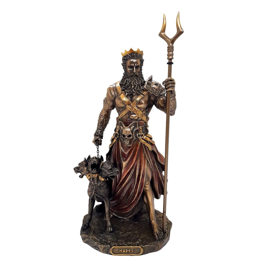 Hades Deus Grego e Cérbero Mitologia Resina Premium Veronese