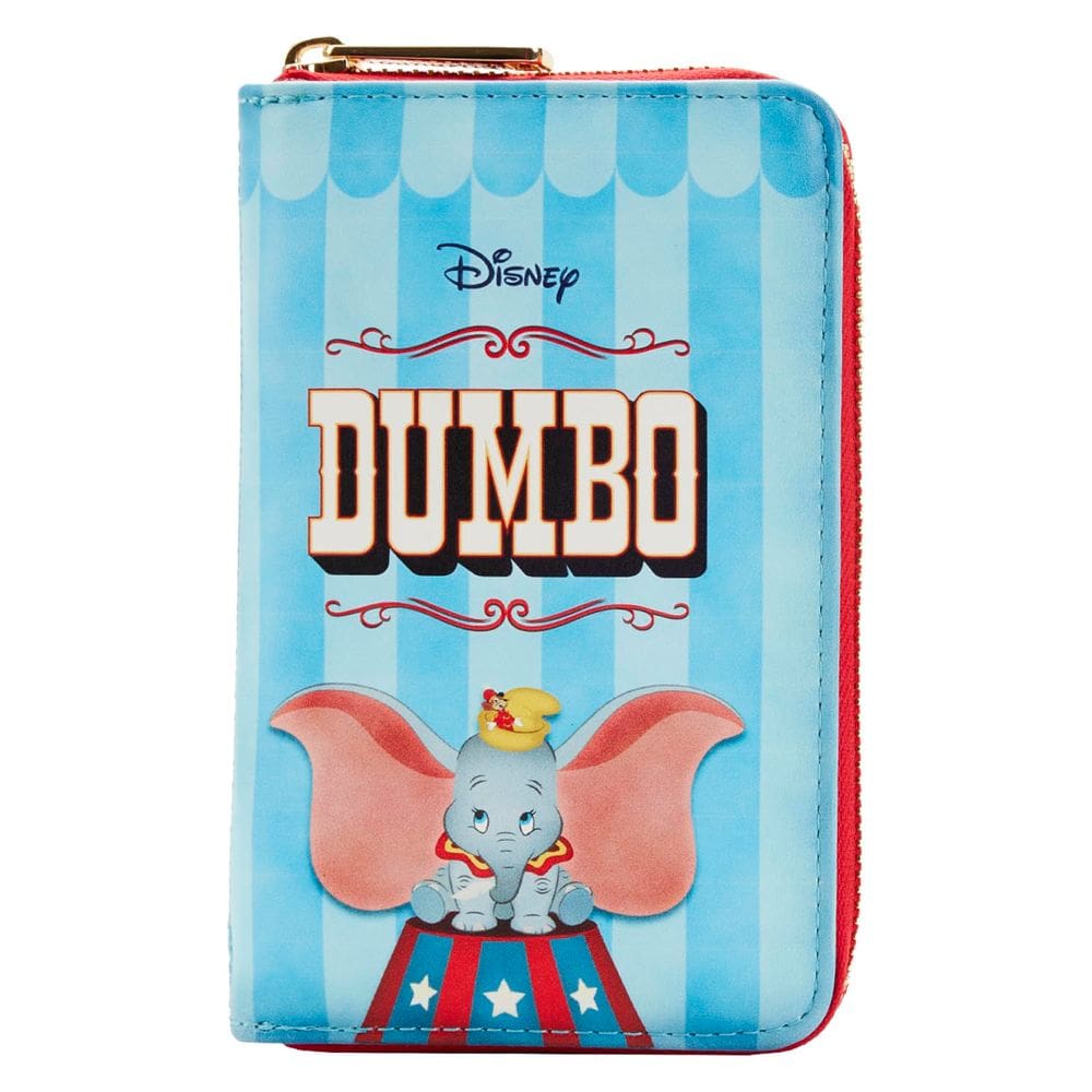 Carteira Loungefly Disney Dumbo Book Series com zíper multicolorida