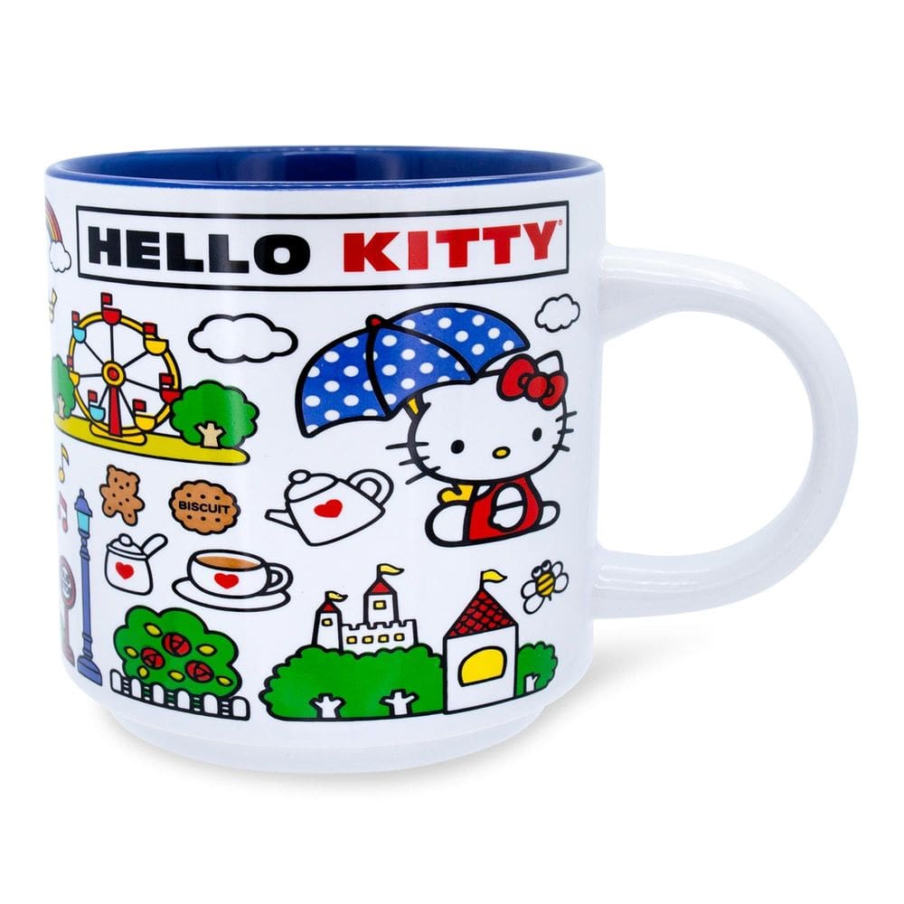 Caneca Sanrio Hello Kitty Red Map Ceramic 380 ml