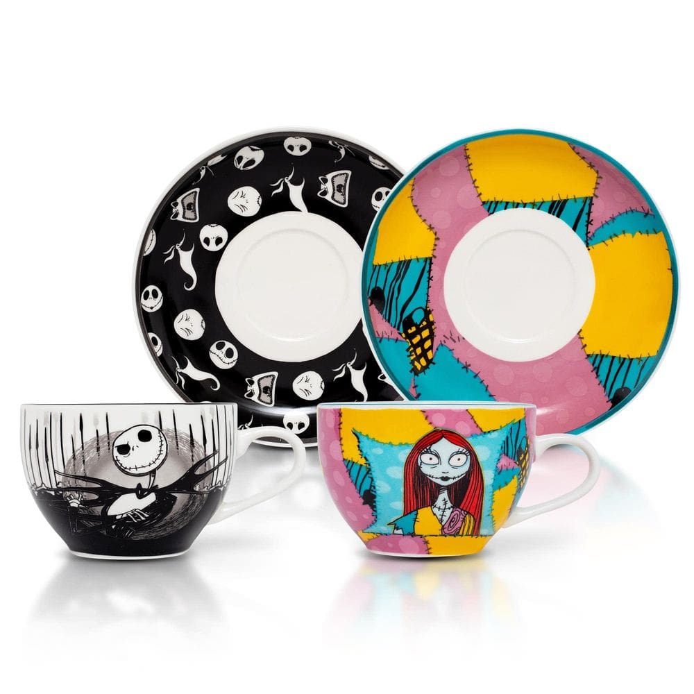 Conjunto de xícaras de chá Silver Buffalo Disney Nightmare Before Christmas