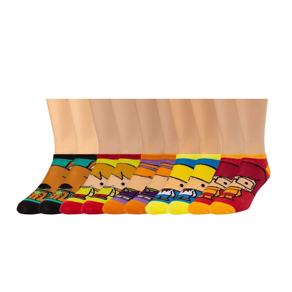 Conjunto de 5 pares de meias Scooby-Doo, decotado no tornozelo, Mystery Machine