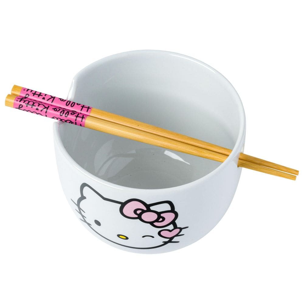 Taça de ramen Silver Buffalo Sanrio Hello Kitty 600 ml com pauzinhos