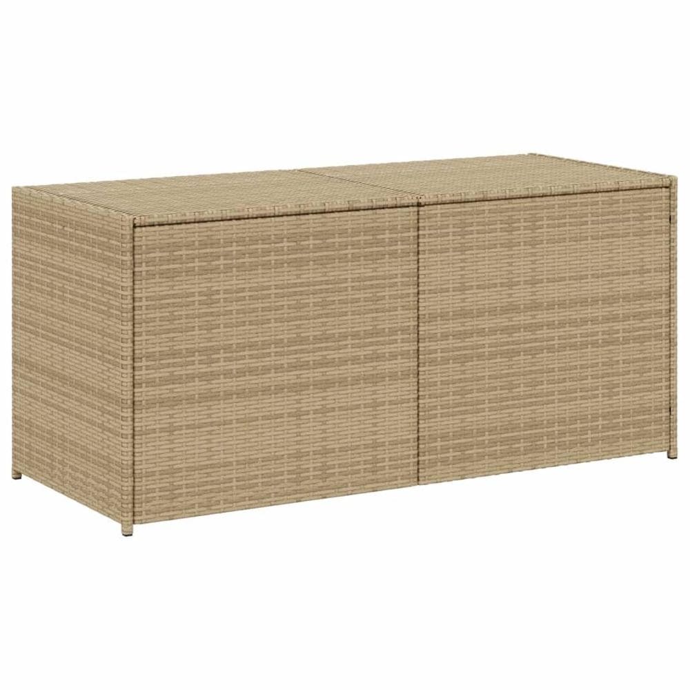 Caixa de armazenamento de jardim vidaXL Mix Beige PE Rattan 280L de capacidade