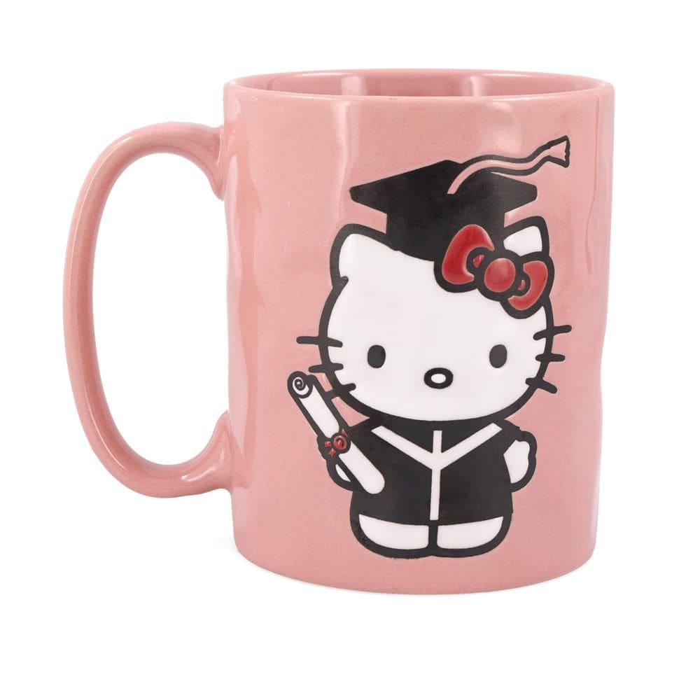 Caneca Silver Buffalo Hello Kitty Graduation 500 ml de cerâmica