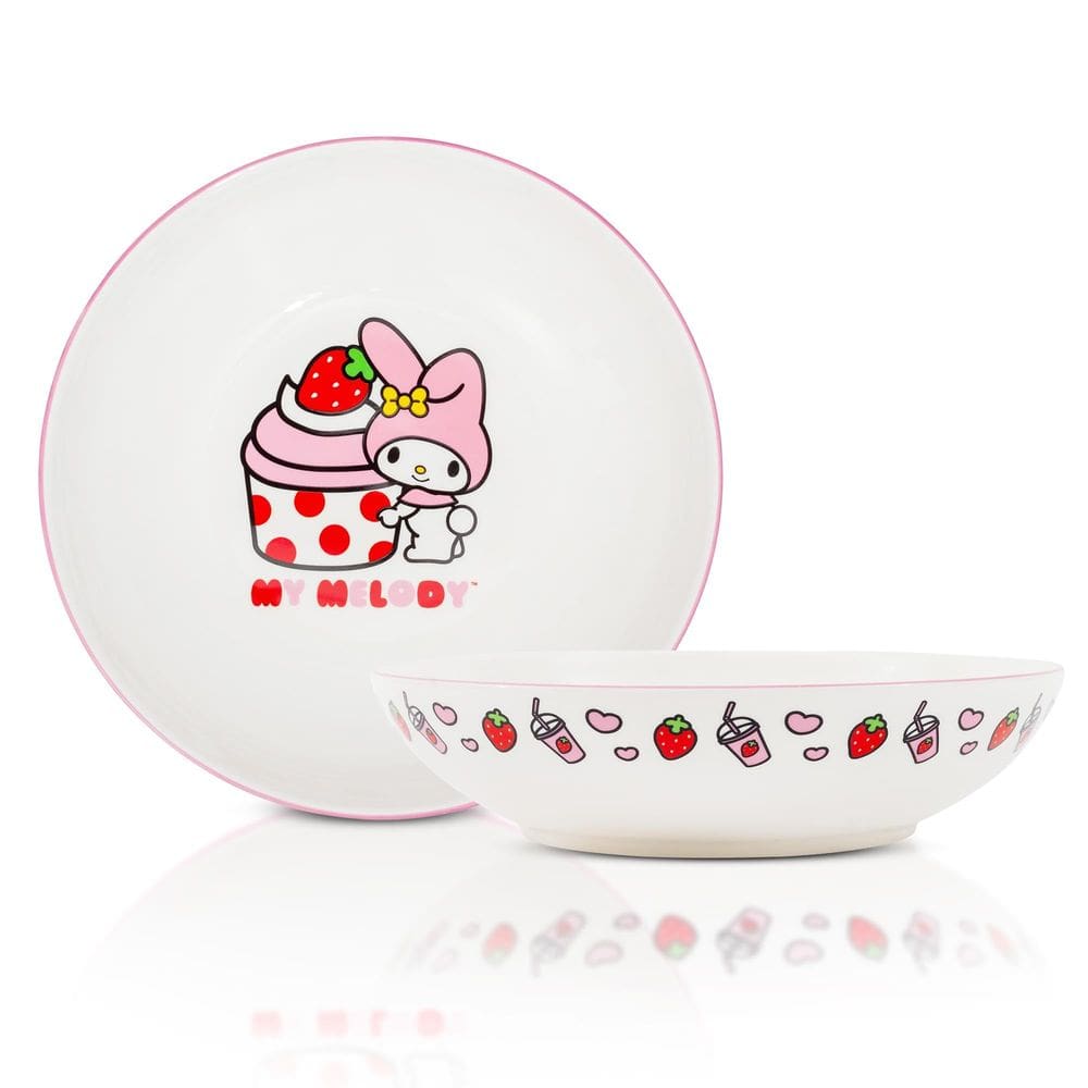Taça de jantar Sanrio My Melody Ceramic 23cm para salada de macarrão