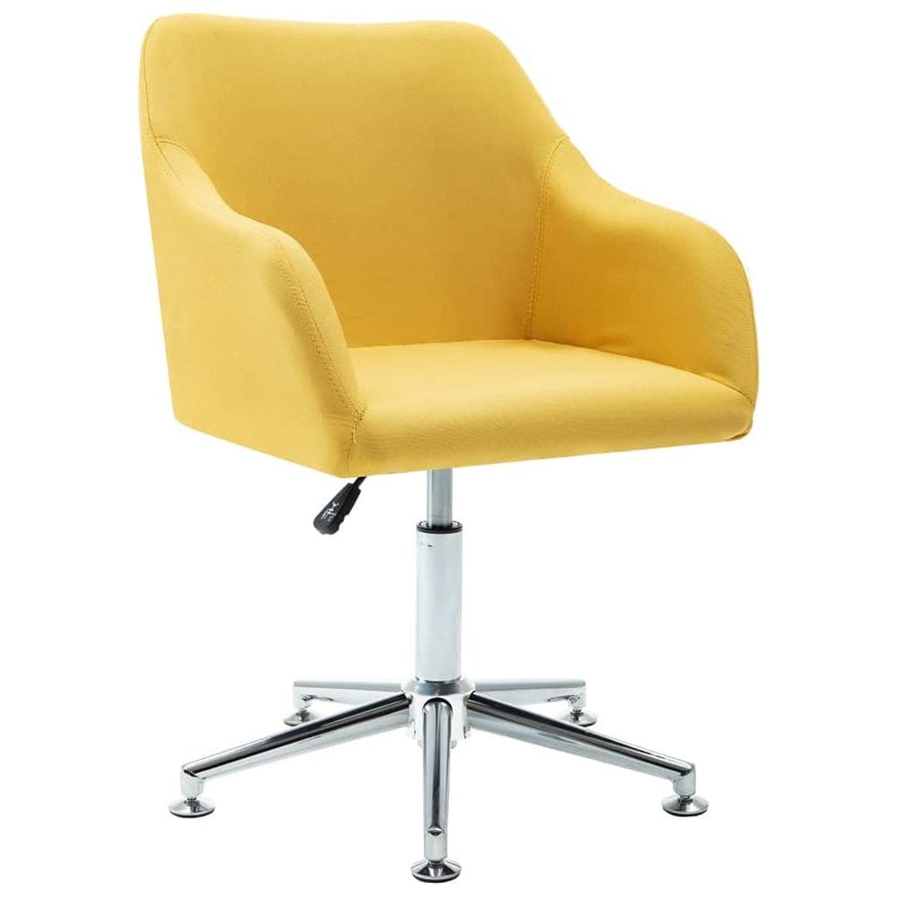Cadeira de escritório vidaXL Ergonômica Giratória Ajustável em Altura Amarela