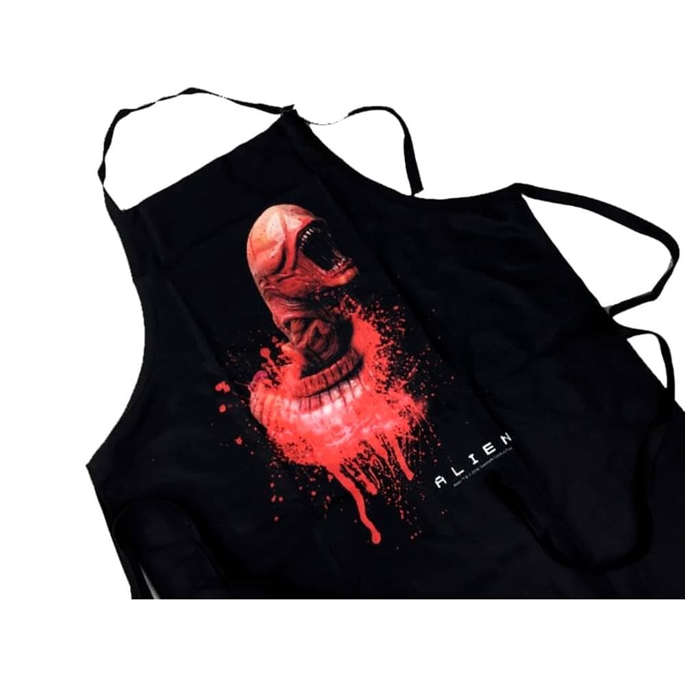 Avental Alien Chestburster, filme de terror, preto, tamanho adulto