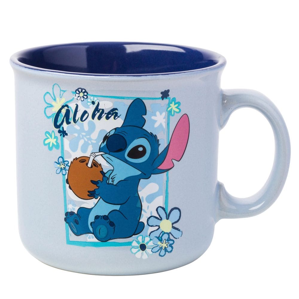 Caneca Camper Silver Buffalo Disney Lilo and Stitch 600ml
