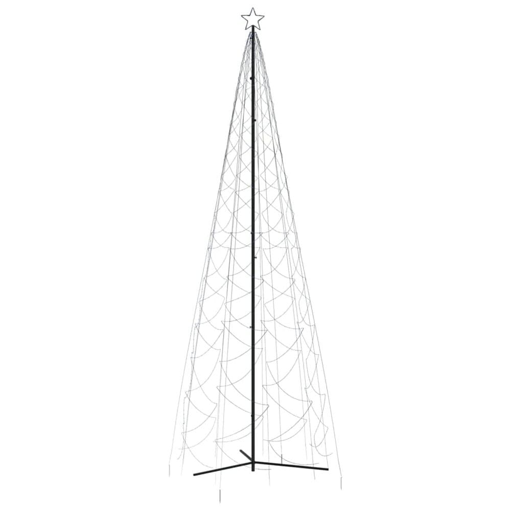 Árvore de cone de Natal vidaXL Blue com 1400 LEDs 5.1x5m