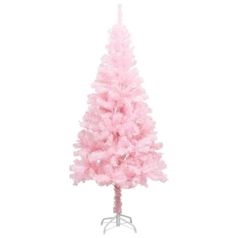 Árvore de Natal vidaXL Pink Artificial de 4 pés com suporte de aço