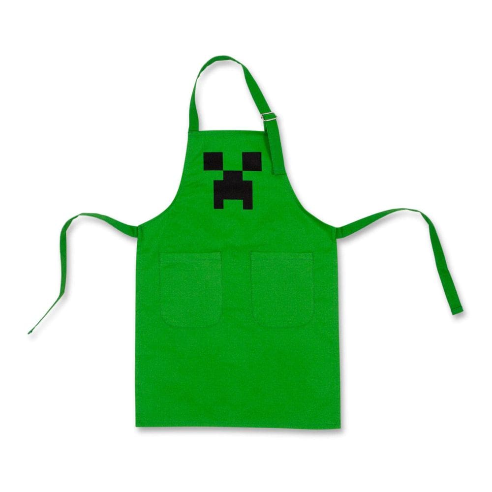 Avental de cozinha Minecraft Green Creeper Youth 100% algodão
