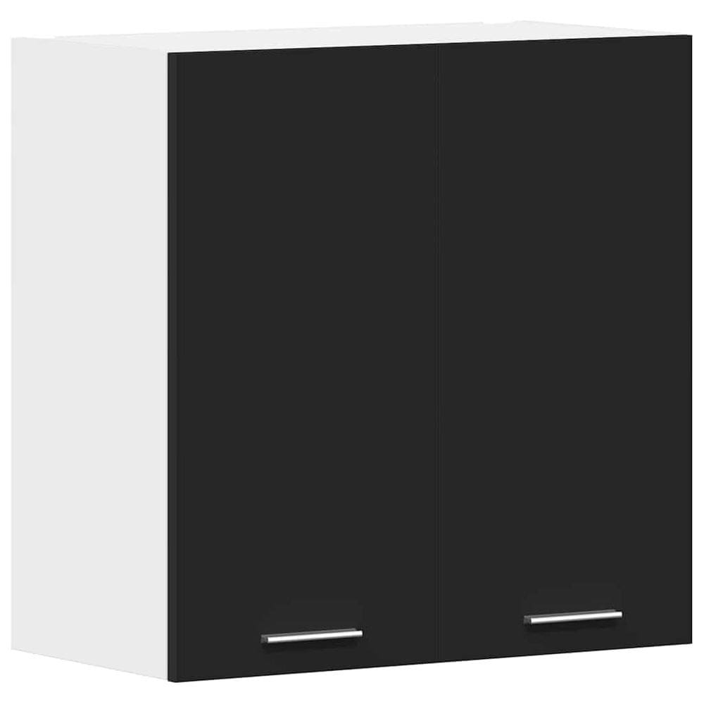 Armário suspenso vidaXL Space-Space-Saving com 2 prateleiras preto