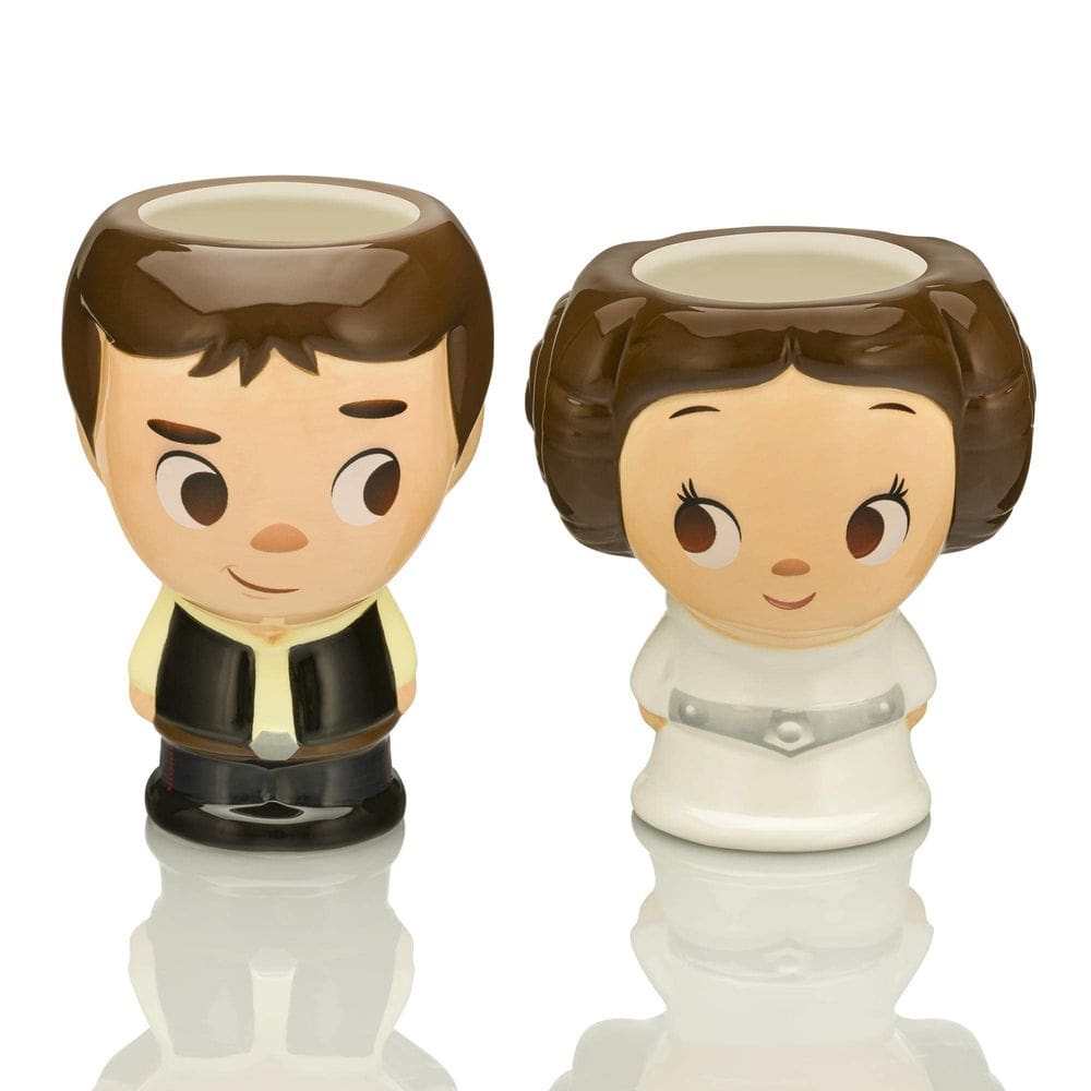 Conjunto de canecas Star Wars Han Solo e Princess Leia 473 ml de cerâmica