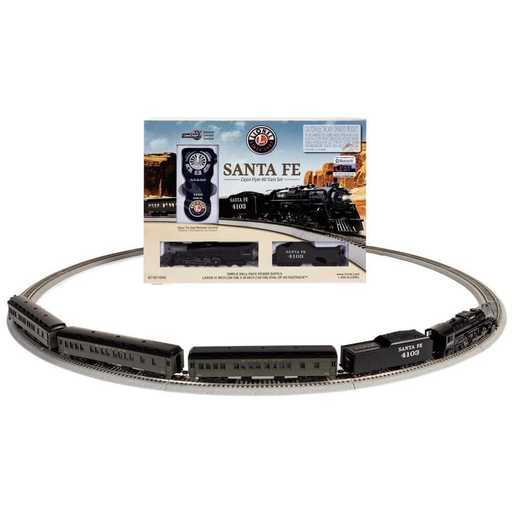 Conjunto de Trem Trenzinho Elétrico LIONEL Santa Fé Cajon com Controle Remoto, para Adultos e Crianças