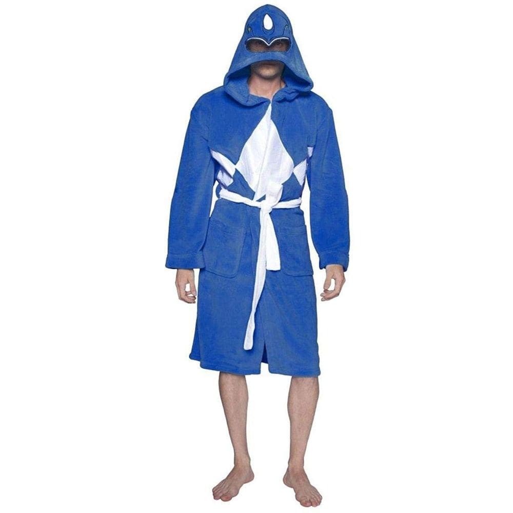 Roupão Power Rangers Mighty Morphin Blue Tamanho Adulto