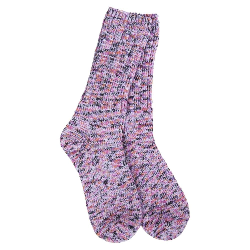 Meias femininas mais macias do mundo para fim de semana Ragg Crew Lavender