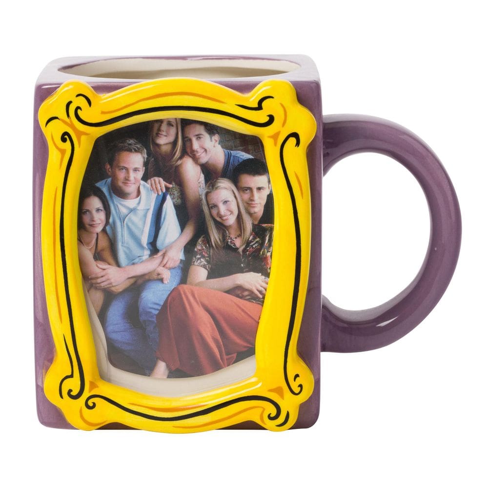 Caneca Silver Buffalo Friends in Frame esculpida em 3D 600 ml