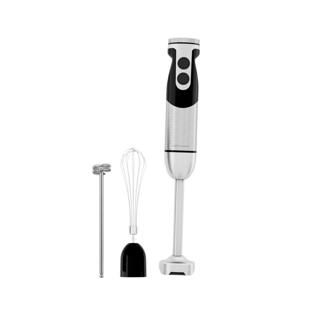 Liquidificador manual MegaWise Stainless Steel 3 em 1 1000 W 12 velocidades