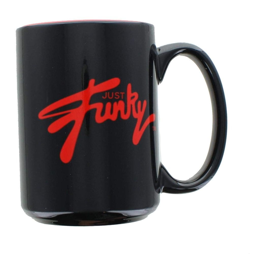 Caneca de café JUST FUNKY Logo 473ml Cerâmica Preta