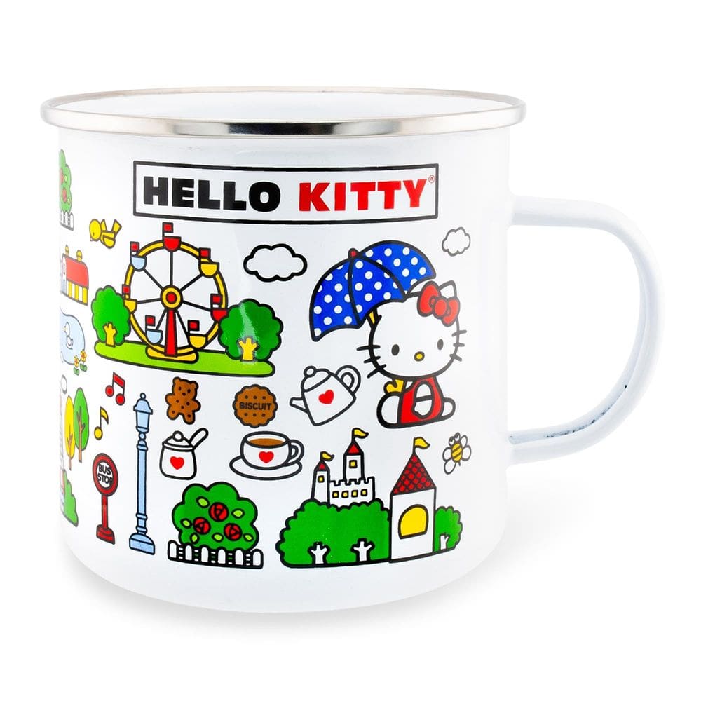 Caneca Prateada Buffalo Sanrio Hello Kitty Destination Town 620ml