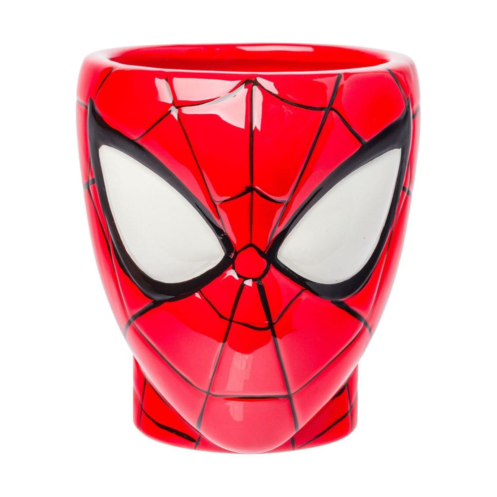Caneca prateada Buffalo Spiderman Head and Web Handle Ceramic
