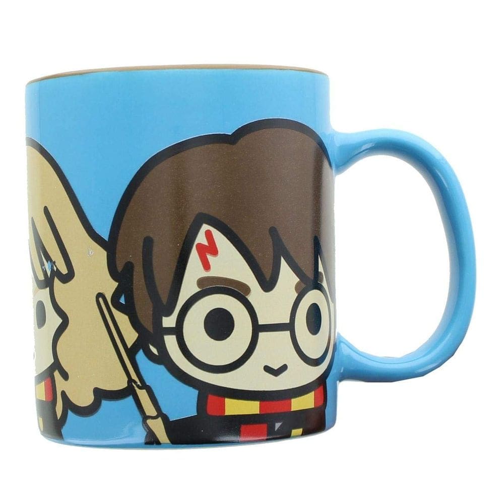 Caneca de café Harry Potter Cerâmica Azul 325 ml com design Chibi