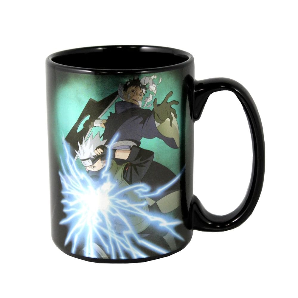 Caneca de cerâmica JUST FUNKY Naruto Shippuden Kakashi e Obito 500mL