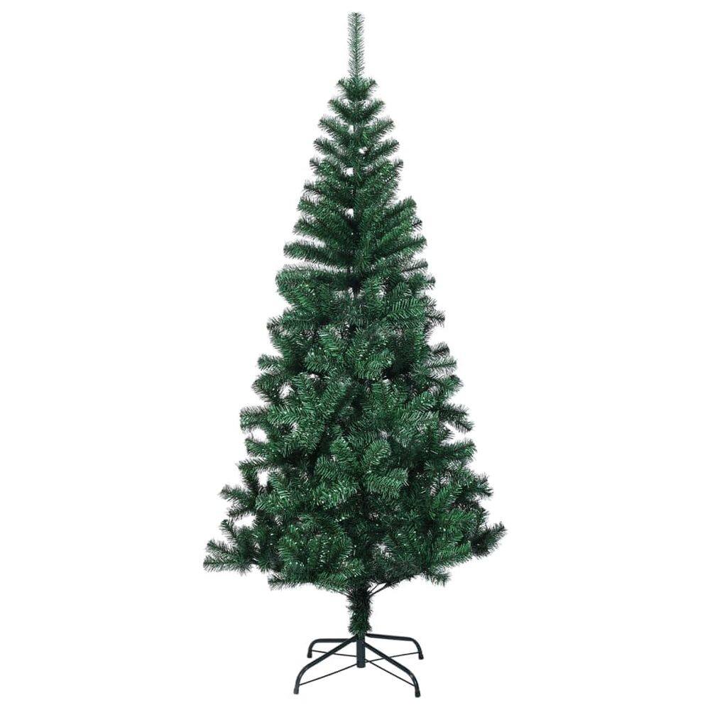 Árvore de Natal vidaXL 180 cm em PVC verde com suporte de aço