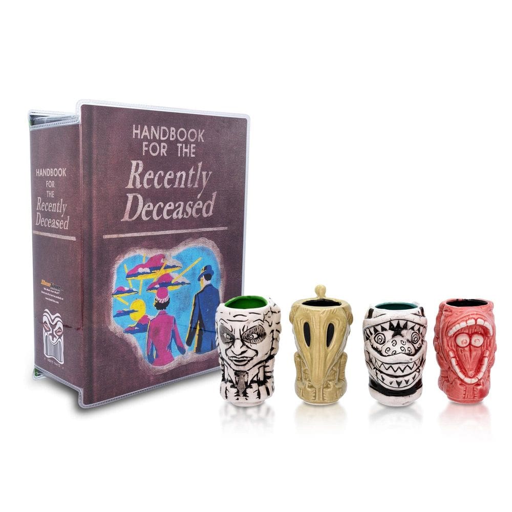 Conjunto de mini muglets BEETLEJUICE Geeki Tikis, pacote com 4 unidades de cerâmica de 60 ml