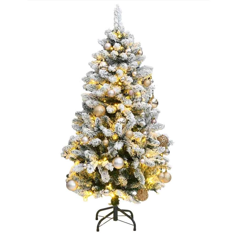 Árvore de Natal vidaXL artificial articulada com luzes LED 59.1