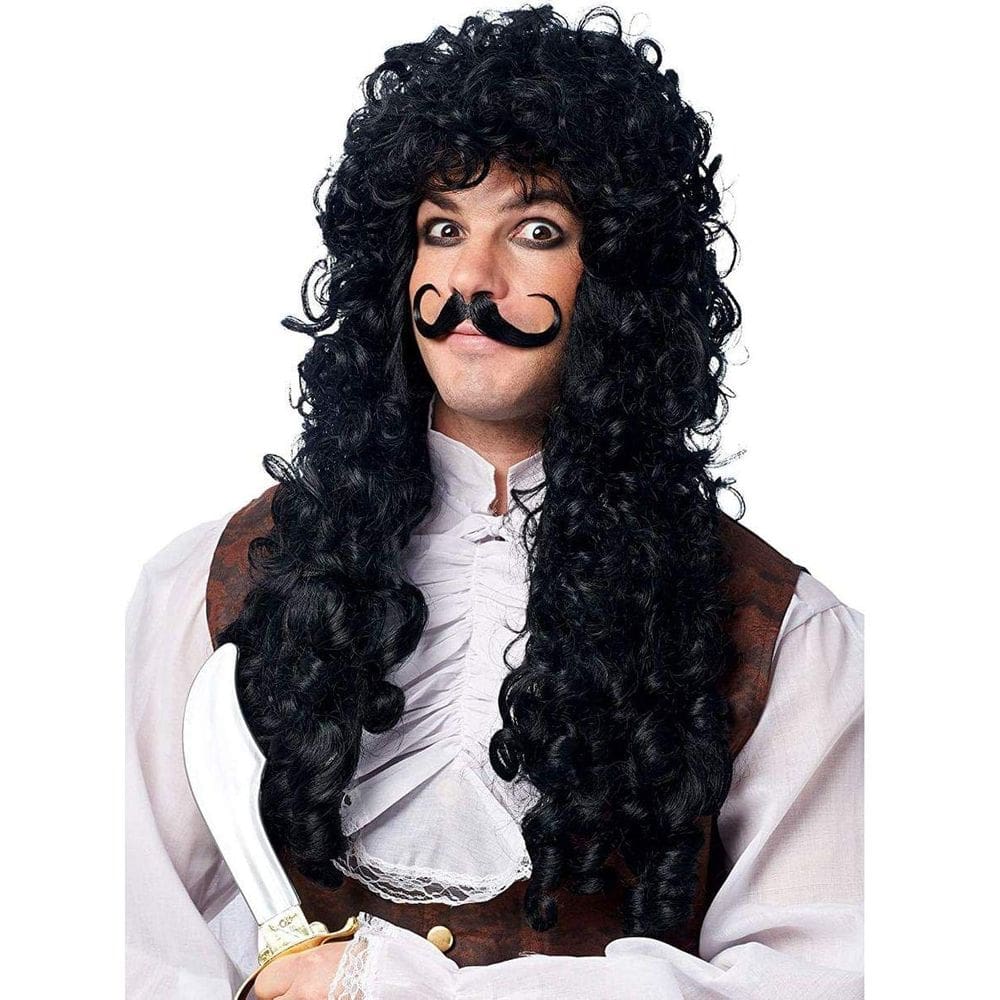Conjunto de perucas e bigode Costume Culture Captain Hook para adultos