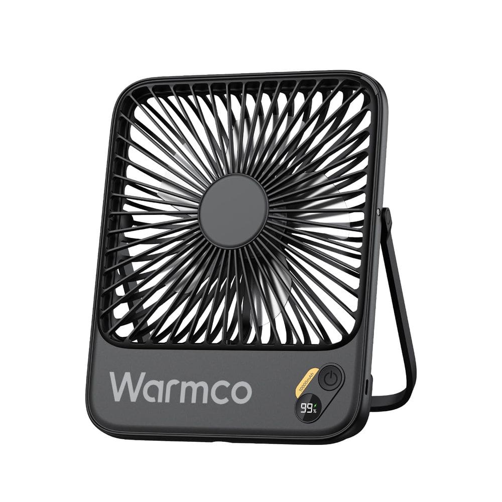 Ventilador de viagem portátil Warmco 10000mAh com tela de 7 polegadas