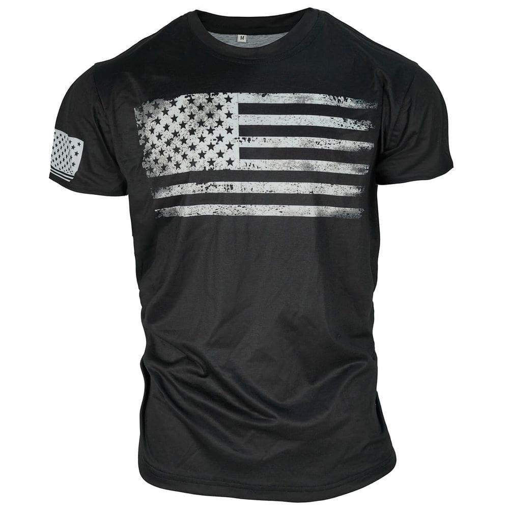 Camiseta masculina DZMDIP de manga curta Patriotic American Design