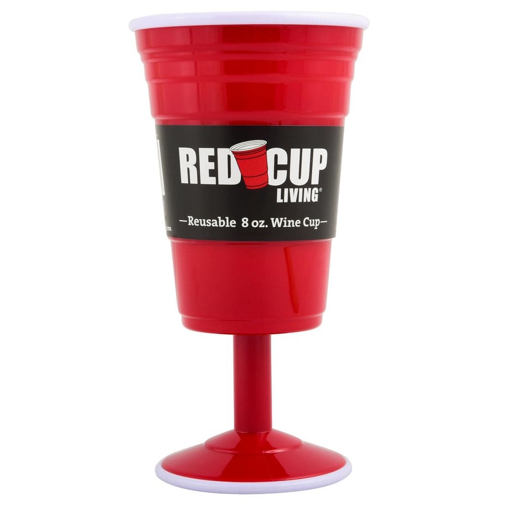 Copos de vinho Red Cup Living reutilizáveis de 240 ml (8 onças), conjunto de 2