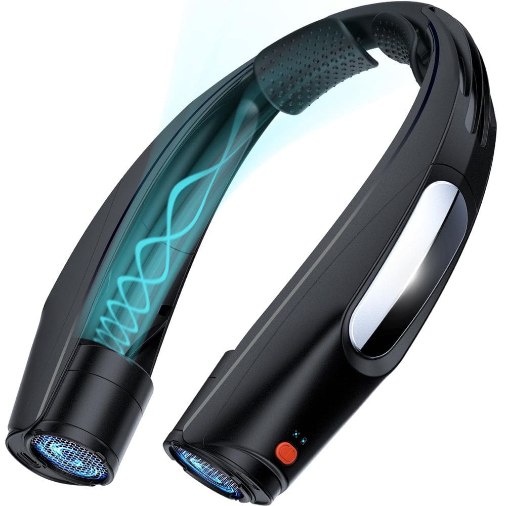 Ventilador de pescoço portátil ZEEFO 6000mAh operado por bateria de 6 velocidades