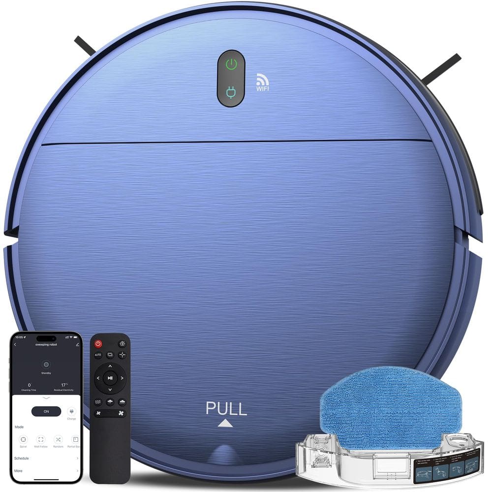 Aspirador de pó robô ZCWA BR151 2 em 1 Mop 2300Pa Suction WiFi