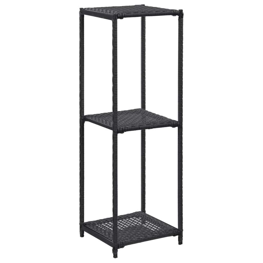 Prateleira de armazenamento vidaXL, leve e durável, de poliéster, preta