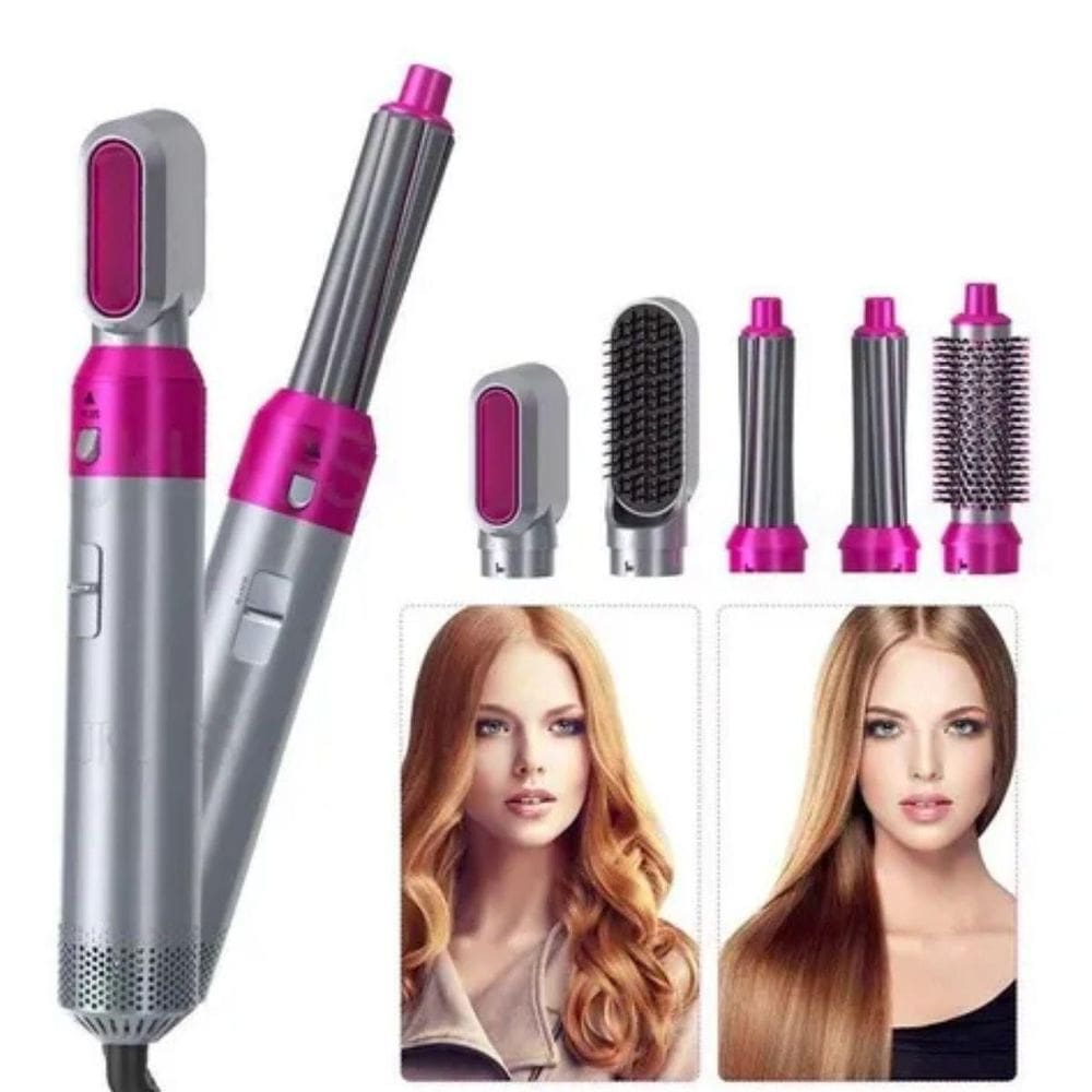 Escova Cabelo Alisadora E Modeladora 5 Em 1 Multifuncional