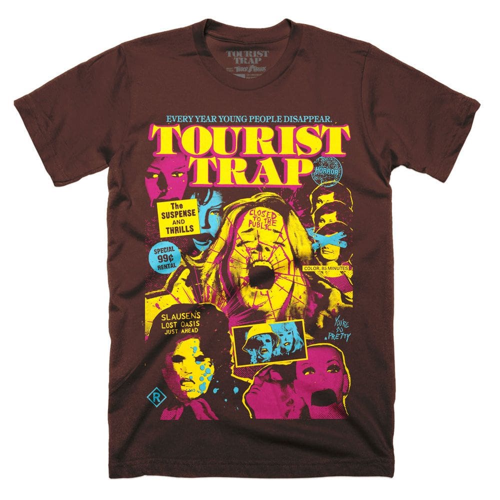 Camiseta ROCKINSTONE Tourist Trap fechada ao público no Halloween de 2025