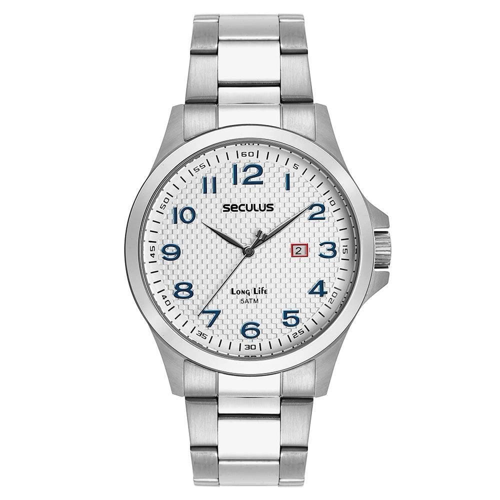 Relógio Seculus Masculino Ref: 44152G0Svna2 Casual Prateado