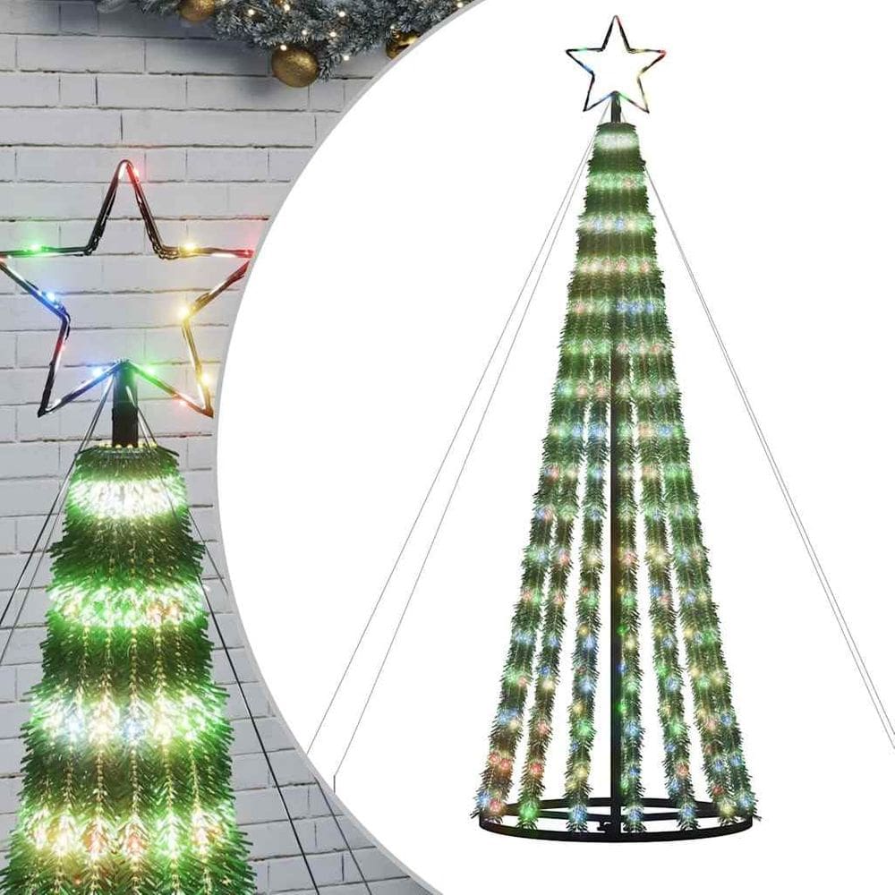 Cone de luz para árvore de Natal vidaXL Colorful 275 LEDs 1,8 m