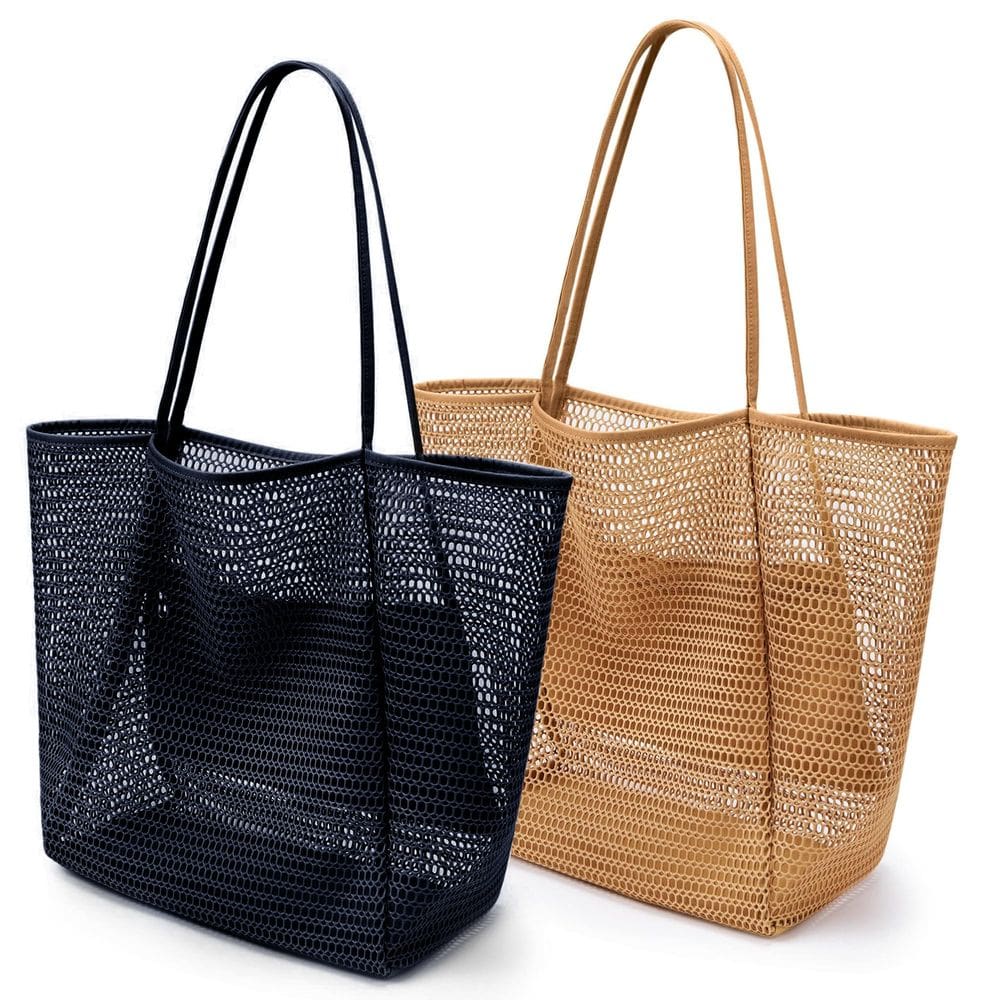 Bolsa de praia VOROLO Mesh Tote Fairycore Hobo, bolsa de ombro cáqui