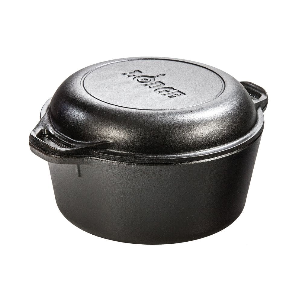 Ferro fundido pré-temperado Dutch Oven Lodge 5L com tampa de 10,25 polegadas