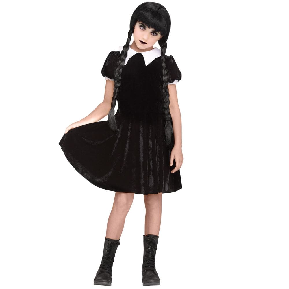 Roupa de fantasia Fun World Gothic Girl Child, tamanho M (5 anos ou mais)